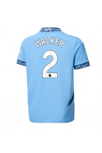 Manchester City Kyle Walker #2 Jalkapallovaatteet Kotipaita 2024-25 Lyhythihainen